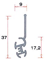 Griffschiene in "Tropfenform"