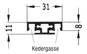 Mittelprofil fr Schieberahmen