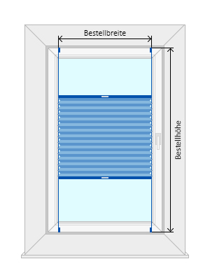 Plisseemontage auf den Fensterrahmen mit Fensterflgeltrgern