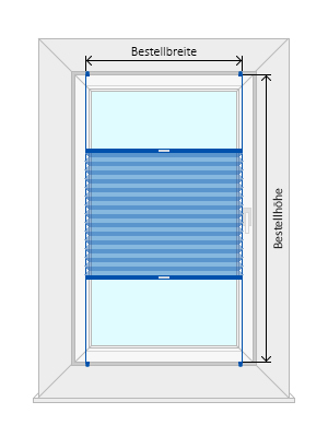 Plisseemontage auf den Fensterrahmen mit Klemmtrgern