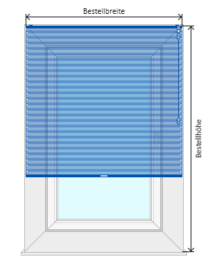 Plisseemontage in der Fensternische